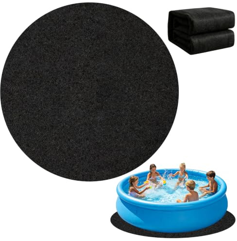 TZEKING 4m Pool Unterlage Runde,Bodenplane für Pools,Poolmatte Bodenschutzplane für Aufstellpool & Whirlpool,rutschfeste & wasserdichte Unterlage für Gartenpool, Reißfeste Poolunterlage