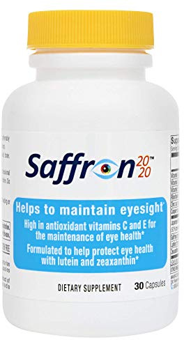 Saffron 2020 Supplement with Saffron, Resveratrol, Vitamins and Minerals, Zeaxanthin and Lutein -30 Vegetarian Capsules