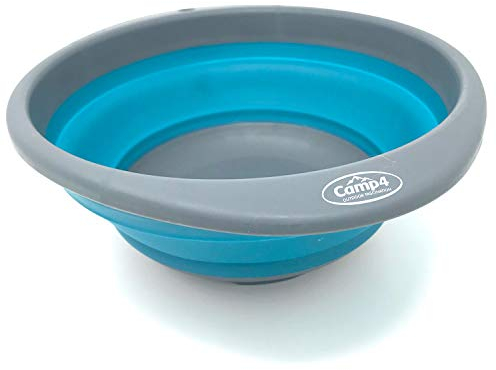 Camp4 - Ciotola Pieghevole, Ø 23,5 cm, Colore: Grigio/Petrolio