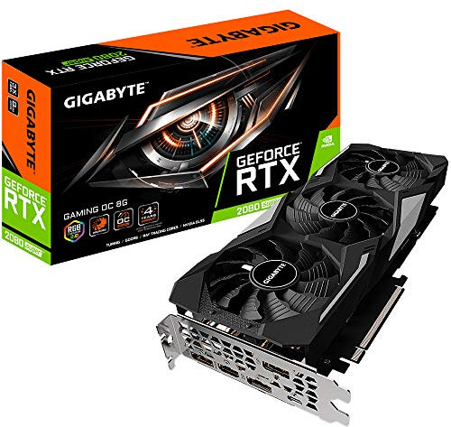 Gigabyte GeForce RTX 2080 Super Gaming OC - Tarjeta gráfica (8 GB, GDDR6, PCI-Express x16, 256 bit, 1 x USB, 3 x HDMI, 3 x DP) Negro