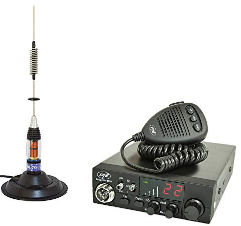 PNI Pack CB Escort HP 8024 ASQ,12-24 V 40 canaux 4 W + CB ML70 Antenne avec Aimant