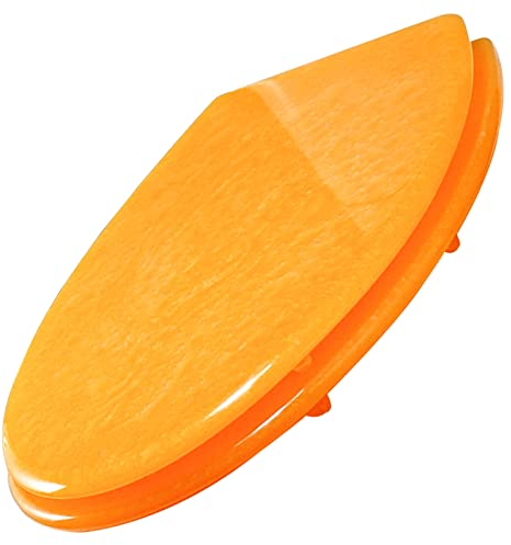 Idealer Standard-WC-Sitz, Heavy Duty Glitzer-Toilettensitz Soft Close mit Schnellverschluss, Einfache Befestigung Oben/unten, Klobrille Ovale Umweltfreundliches Harzmaterial (Color : Orange)