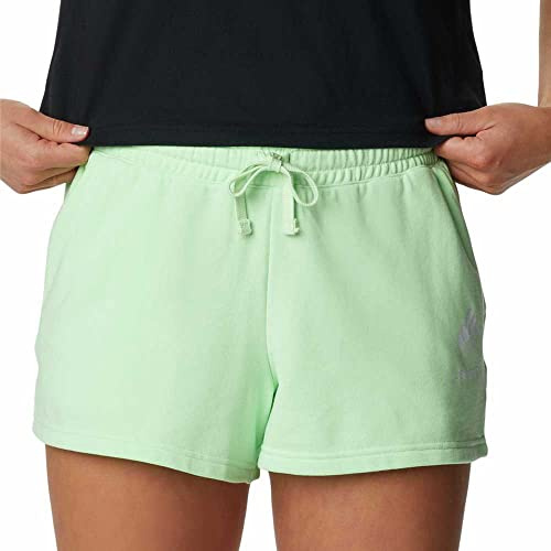 Columbia Trek - Pantaloncini In Spugna Francese, Pantalones Cortos de Trekking Mujer, Chiave West/Bianco/CSC Stacked Logo,