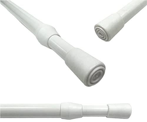 GLOBALCORPORATION ASTINE A MOLLA PER TENDA A VETRO MULTIUSO TELESCOPICA PER APPENDIABITI ARMADIO BIANCO BACCHETTE ESTENSIBILE BASTONCINI A PRESSIONE BASTONE PER TENDE REGGITENDE A FINESTRA(100-150cm)