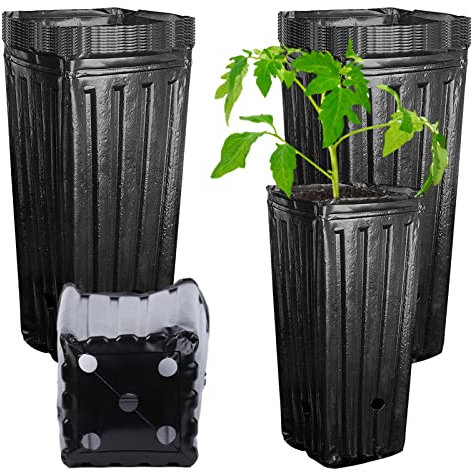 Maodom Macetas Altas para árboles - Contenedor Alto para Flores plántulas 20 Piezas | Maceta Alta Resistente, Planta granpara Interior/Exterior, Maceta árbol, macetas suculentas