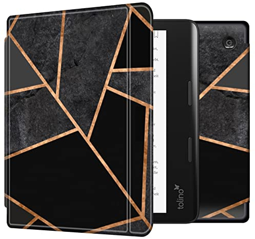 imoshion E-Reader Hülle - Passend für Tolino Epos 3/Kobo Sage - Design Sleepcover Bookcase - Black Graphic
