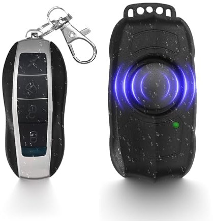 Bike Alarm with Remote USB Rechargeable Waterproof Anti-Theft Vibration Motion Sensor Alarm Bicycle Electric Scooter Motorcycle Alarm Super Loud Sound 120dB
