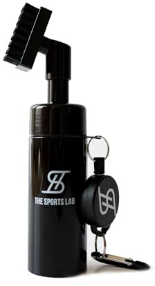 The Sports Lab Golf Club Cleaner Brush Bottle with Built-in Spray & Retractable Clip Hook- Golf Club Cleaner, Golf ball Cleaner- Golf Accessories for men, golf bag accessories - Golf Gifts for Men