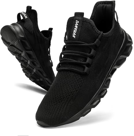 VGPSFN Basket Homme Jogging Sneakers Chaussure Modae Running Basquettes Course Trainer Tennis Sport Homme Ourdoor Gym Fitness Noir EU 44