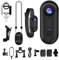 Caméra d'action au pouce – Caméras avec enregistrement audio et vidéo | Caméra d'action portable | Étanche 4K avec magnétique et clip à 360° pour cyclisme, moto, gym, randonnée, voyage, sports de