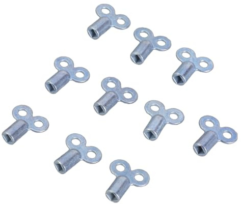 Pack of 10 Sturdy Metal Radiators Bleed Key for Easy Ventilation and Noise Reductions in Residential and Commercial Use