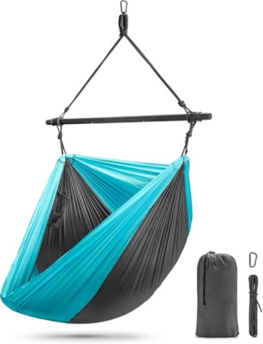 Hanging Hammock Chair | Tree Pod Sensory Swing | Outdoor Camping Cocoon Chair |Foldable Lightweight Swing with 300LB Capacity |Portable Rocking Chair for Camping, Travel, Hiking, Tent & Porch