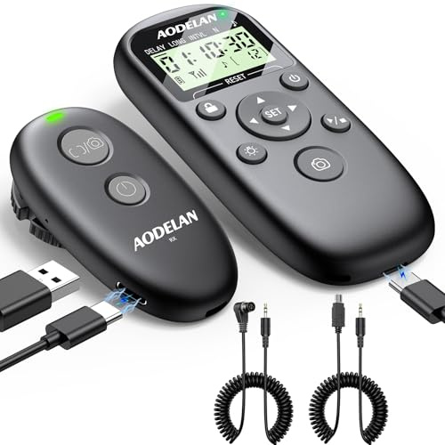 AODELAN Rechargeable Camera Timer Intervalometer Remote Control for Nikon, Upgrade Wireless Shutter Release Compatible with P950, Z6 II, D6, D780, Z5, Z7 II, Z9, Z8, Z6 III, P1100, P1000, Z7, D850