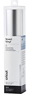 Cricut Smart Vinyl Permanent | 1 sheet | 33cm x 3.6m | Matte Metallic Silver