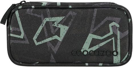 coocazoo Mäppchen „Reflective Graffiti”, schwarz-grau, Federmäppchen, großes Hauptfach, Schlaufen für Zirkel, Geodreieck und Lineal, Stundenplanfach, Stiftehalter, Reißverschlussfach, ab der 3. Klasse