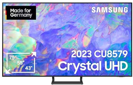 Samsung Crystal CU8579 Fernseher 65 Zoll, Dynamic Color, AirSlim Design, Crystal Prozessor 4K, Smart TV, GU65CU8579UXZG, Deutsches Modell [2023]