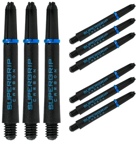 Harrows Darts 3 x Sätze von Carbon ST Dart-schäften - 9 Dart-schäfte insgesamt - Erhältlich in 3 Größen - Robustes Carbon-Verbundmaterial - Midi Aqua