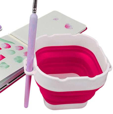 Pinselreiniger | Tragbare Zusammenklappbare Pinselwaschanlage - 1.2L Wascheimer Pinselhalter Reiniger Mal-erei Wasserbecher Für Aquarell Ölmalerei