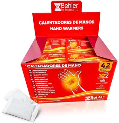 Behler - Pack mit 42 Paar Handwärmern - Luftaktiviert - Handwärmer - Bis zu 10 Stunden - Hand Warmers - Ideal für Handschuhe, Taschen oder zum Halten in den Händen bei Outdoor-Sportarten