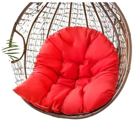 DKJAHSEK Cuscino for Sedia a Dondolo, Amaca, Cesto Appeso, Poltrona da Giardino, Cuscino for Patio, Cortile, Spiaggia (Senza Altalena) per Esterni, Balcone(Bright Red,No Zipper)