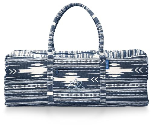 Yoga-Mad Horizon Yoga Kit Bag | Spacious Cotton Yoga Mat Bag with Pockets & Full Zip | Fits Mat, Blocks, Blanket & Accessories | Durable, Showerproof Lining | 3 Colour Options | 65 x 23 x 26cm