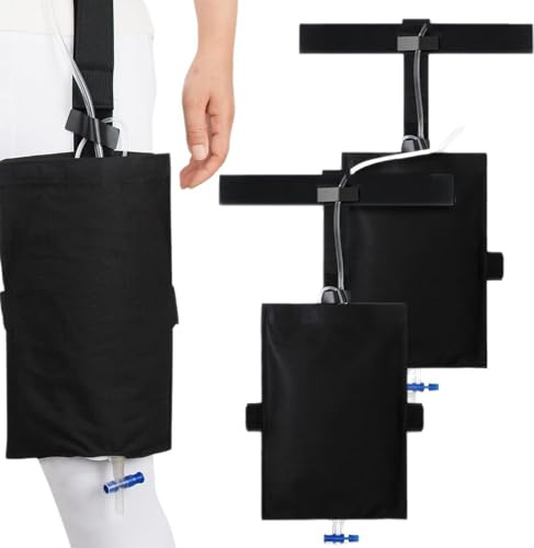 GAOUTO 2 Stück Katheter Beinbeutel Halter, Urinbeutel Beinbeutel Halterung Mit Gürtel, Beinbeutel Hülse für Inkontinenz Urinbeute, Urinbeutel Tasche, Katheter Beinbeutel Tasche