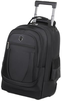 TWISAXC Trolley Suitcase Bag Telescopic Handle Backpack Sturdy and Comfortable Business Travel Needs Sturdy Handle and Adjustable Shoulder Strap Trolley, Black, 50x34x22cm