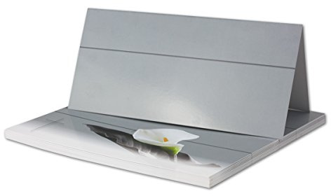 15 biglietti pieghevoli per condoglianze, biglietti di ringraziamento per lutto, formato DIN lungo, biglietto doppio apribile, motivo con fiore a lutto con foglia