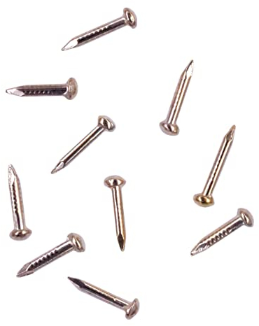 OMOTOOL Clavos de cabeza redonda (300 unidades), latón latón (10 mm)