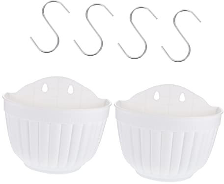 BESPORTBLE 2pezzi Vaso Da Fiori Sospeso in Materiali Ganci Per Casa Vasi Da Fiori Sospesi Per Pareti e Giardini