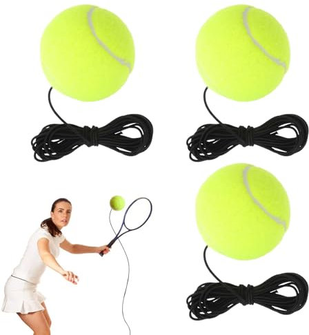 3 Stück Twistball Ersatzball,Ball Mit Schnur,Tennisball Mit Schnur,Tennisball An Schnur, Elastischer Twistball Ersatzball,Für Tennistrainer, Tennisbälle Mit Schnur Für Erwachsene, Anfänger, Training