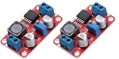 sourcing map 2Pcs XL6019 Boost Converter Voltage Regulator Adjustable Step Up Module 3-35V to 5-40V 3A for Power Adjustment Power Transformers