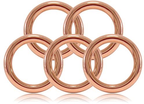 Ganzoo O-Ring aus Druckguss, innen 20mm außen 28mm, 5er Set, geschweißt und nichtrostend, roségold, für DIY Hundeleine und Hunde-Halsband, ideal mit Paracord 550