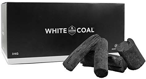 McBrikett White Coal Binchotan Holzkohle 3 kg, Holzkohle der Extraklasse, Aktivkohle Schwarz
