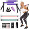 VENUSFIT® Geschenke für Männer | Langhantel Sport geräte Frauen für zuhause Fitness Pilates bar sportgerät 130 lbs fitnessband widerstandsbänder Bein und Po-Training