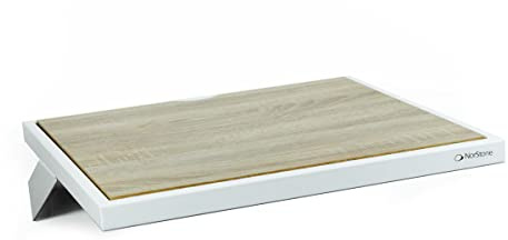 NorStone Esse WS Weiß und Eiche – Wandregal für Plattenspieler aus Vinyl