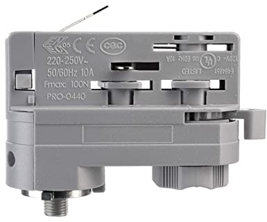 Deko-Light | D LINE Zubehör Adapter Pendel-Leuchtenmontage für 3-Phasen-Strom-Schienen-System 230V | grau