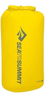 SEA TO SUMMIT - Lightweight Dry Bag XXL 35L - Waterproof Storage - Roll-Top - Recycled Fabric - Base Lash Point & D-Ring - For Backpacking & Kayaking - 31.5 x 28.8 55.6cm - Sulphur Yellow- 115g
