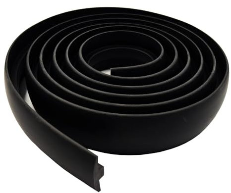 Rubber T Bar Threshold Door Bar Trim Profile,T section joining strip & Cover Strip, Transition Strip,Plastic Moulding Trim,for Laminate/MDF and Wood Flooring (1, Black, 3 meters)
