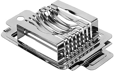 Fdit Eierschneider aus Edelstahl, scharfe Schneidvorrichtung für gekochte Eier und weiches Obst, Stabiler Standfuß, einfach zu reinigen, praktisches Küchenwerkzeug für Familie