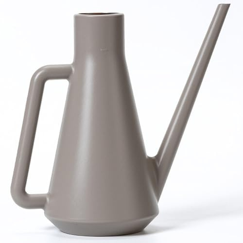 Vattenkanna Liten i Plast 1,8 L - Trädgårdsvattenkanna för Krukväxter - Vattenkanna med Smal Pip för Inomhusbruk och Utomhusbruk, Taupe