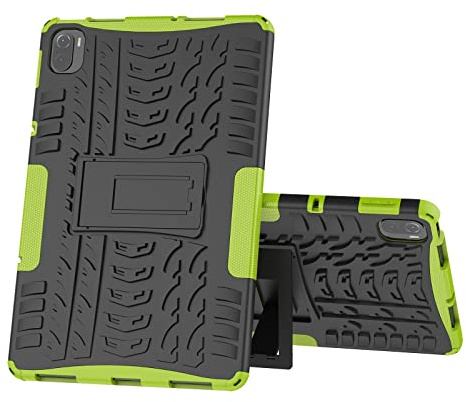 Tablettskydd Tablettskydd For Xiaomi Mi Pad 5/Mipad 5 Pro 11 tum 2021 Däckstrukturschock Proof TPU+PC Skyddande fodral med vikhandelsstativ Hemma för surfplatta(Ye?il)