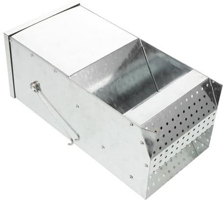 Kisangel Mangiatoia Metallo per con Coperchio Magnetico e Ganci Laterali Distributore Cibo per Conigli Porcellini d'India Furetti e Piccoli Animali