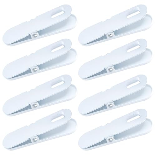SOFPLATE 10 pz Clip per Pannello Forato Bianco Clip per Pannello Forato Accessori con Ganci Ovali in Plastica ABS Attacco per Appendere Foto Display Ganci di Bloccaggio per Cucina Stanza Casa Ufficio