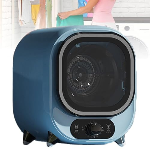 Capacity Compact Portable Spin Dryer with Stainless Steel Tub, Compact Portable Tumble Dryer Condenser,0.8kg Load Capacity For Countertop Or Wall Mounted Use 450W for Apartment, Dorm(D)