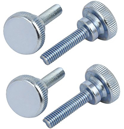 sourcingmap M6x25mm planas con estrías cabeza tornillos de apriete manual con rosca hasta 4pcs pasadores de abroche