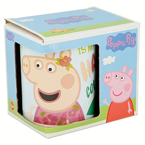 Stor8412497201020Cerámica Taza en Regalo Caja, 325 ml Capacidad, Peppa Pig Flamenco Rosa
