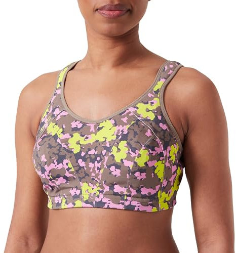 Champion Shock Absorber S4490 - Active Multi Sport Bra Sports Bra, Brown Allover, IT 2D (EU 70D) (UK 32D) Woman, Brown Allover, 32D