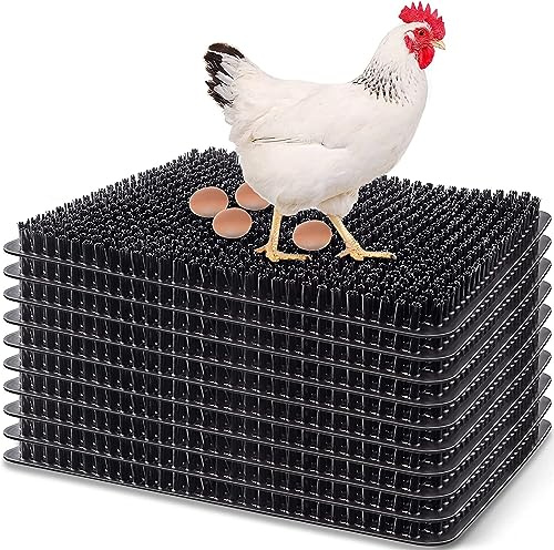 Chicken Nesting Box Pads,6 Pcs Chicken Coop Mats,Washable Plastic Nesting Box Liners,Chicken Bedding for Coop,Nesting Pads,Chicken Laying Boxes, for Chicken Coop, Chicken Nesting Box Pads (Black)