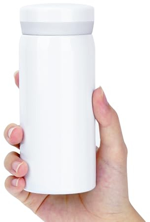 Linkidea 7oz (200ml) Mini Water Bottle, Small Vacuum Insulated Stainless Steel Waterbottle for Hot & Cold Drinks, Spill Proof Bottle Fit Handbag, Purse and Pocket (White)